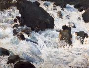 William Stott of Oldham Schwarzer Wasserfall painting